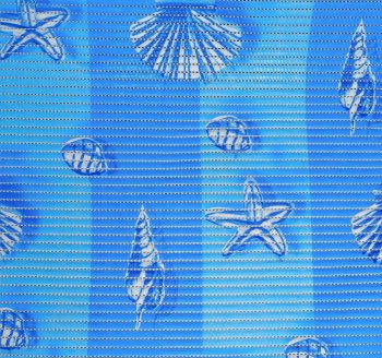 Коврик рулонный для ванной 65см Ракушки синий Villina Коврик рулонный для ванной 65см Ракушки синий Villina