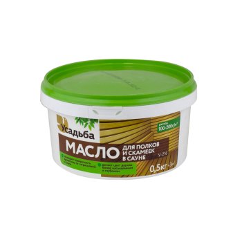 Масло Завод Диола для полков и скамеек в сауне бесцветный 0,5 кг