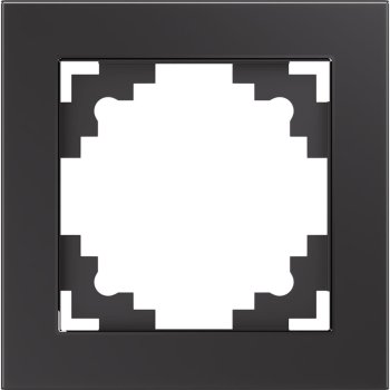 Рамка STEKKER Катрин 1 пост, цвет черный, арт. GFR00-7001-05