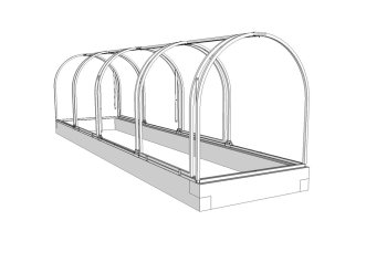 Парник Польза-1 4х0,95м 20х20мм 5 дуг