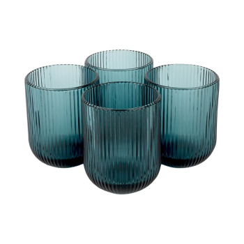 Набор стаканов Blue цвет синий 280мл 4шт