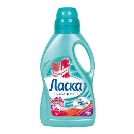 Гель для стирки белья Ласка Сияние цвета 1л для цветного белья для всех типов стирки