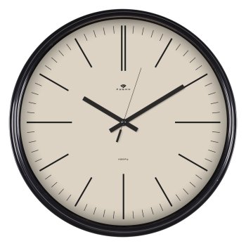 Часы настенные  Классика Ø29см цвет бежевый/черный