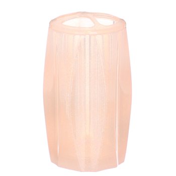 Стакан для зубных щеток с разделителем Лунный камень пластик цвет розовый