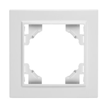 Рамка STEKKER ЭРНА 1 пост, цвет белый, арт. 39623