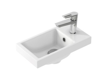 Раковина Cersanit COMO фарфор 400мм прямоугольная цвет белый