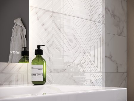 Плитка настенная Moonlight, рельеф, белая 59,8х29,8х0,85 см