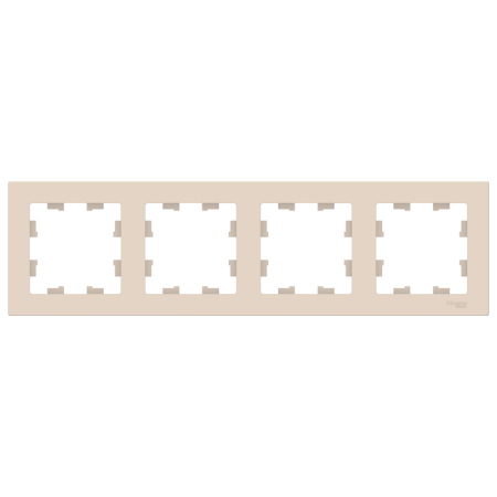 Рамка Schneider Electric AtlasDesign 4 поста, цвет бежeвый, арт. ATN000204