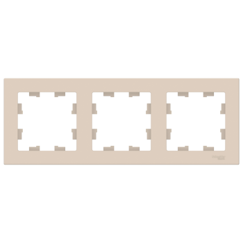 Рамка Schneider Electric AtlasDesign 3 поста, цвет бежeвый, арт. ATN000203