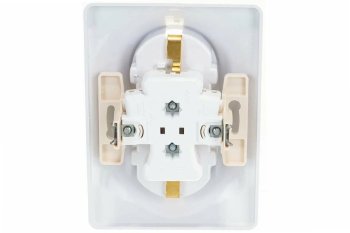 Розетка силовая двойная встраиваемая Schneider Electric Glossa с заземлением, цвет белый, арт. GSL000124