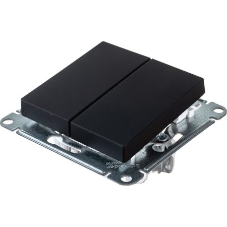 Выключатель встраиваемый Schneider Electric AtlasDesign 2 кл. карбон, без подсветки, арт. ATN001051