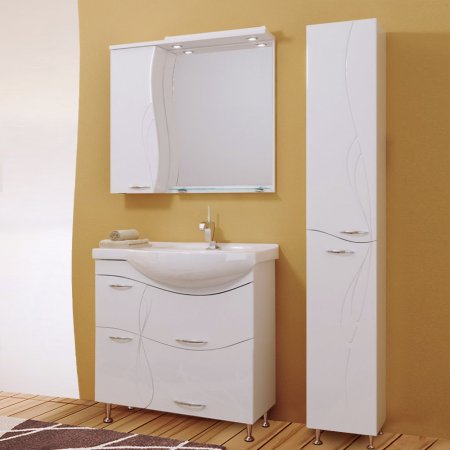 Пенал напольный Лаванда 170х30х31,6см белый