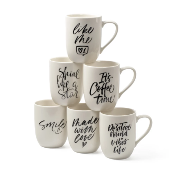 Кружка QUOTES, 320 мл, фарфор цвет белый
