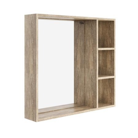 Шкаф-зеркало подвесной Тимбер 70х80х16см коричневый Шкаф-зеркало подвесной Тимбер 70х80х16см коричневый