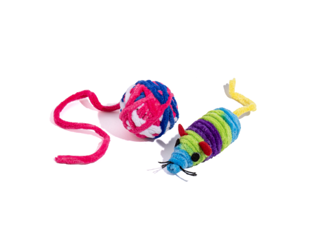 Игрушка для кошек Мышка и клубок Ø4,5см