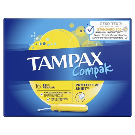 Тампоны Tampax Compak регуляр 16шт с аппликатором