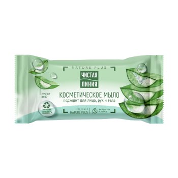 Мыло туалетное Чистая линия 75г Алоэ вера 1шт.