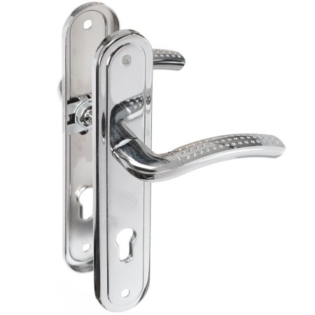 Ручка дверная на планке Trodos AL106/85-M CР универсальная