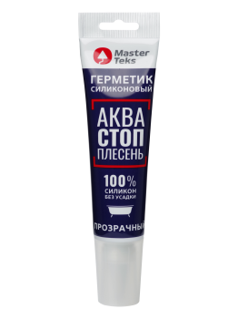 Герметик акваСТОПплесень MasterTeks ProfiMaster силиконовый прозрачный 80 мл
