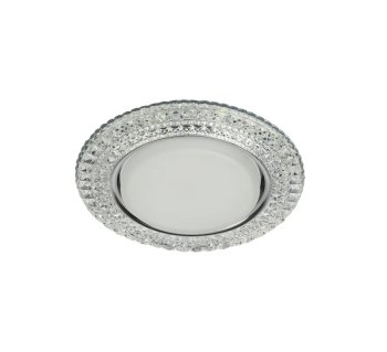 Точечный светильник ЭРА DK LD26 SL/WH GX53 встраиваемый прозрачный с подсв.