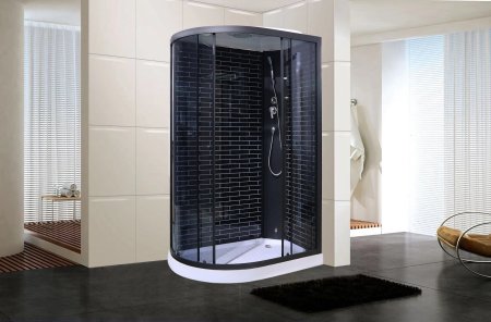 Кабина душевая ODA 5007 правая низкий поддон 120х80х215см правая затемненное стекло