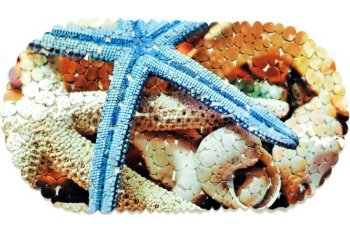 Коврик для ванной комнаты Морская звезда 36х67см цвет коричневый Коврик для ванной комнаты Морская звезда 36х67см цвет коричневый