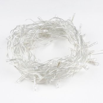 Гирлянда для дома нить 10м мультиколор 90 LED ламп прозрачный провод