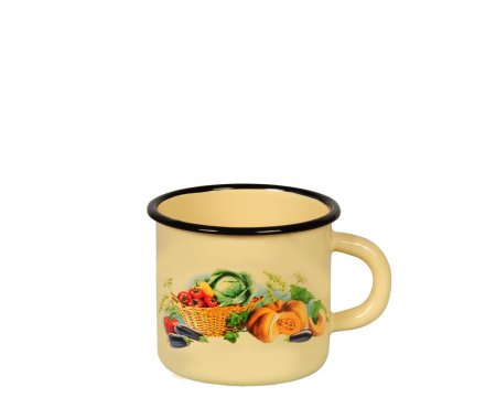 Кружка Сбор урожая, 250 мл, эмалированная сталь цвет желтый