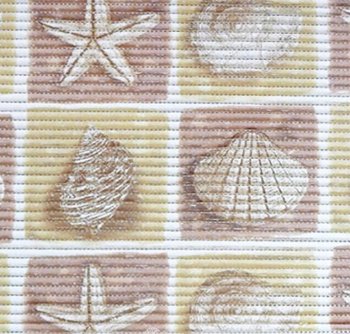 Коврик рулонный для ванной 65см Ракушки розовый Аквалиния Коврик рулонный для ванной 65см Ракушки розовый Аквалиния