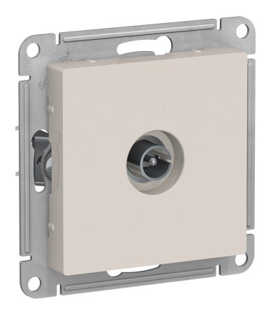 Розетка TV коннектор встраиваемая Schneider Electric AtlasDesign цвет бежeвый, арт. ATN000293