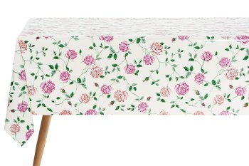 Клеенка ПВХ 20х 1,4м Glance Розы цвет белый