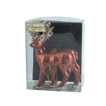 Набор елочных украшений Shine Magic deer 12,5х10,5см цвет красный 2шт