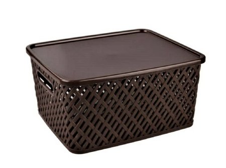 Корзина для хранения Плетенка 35х29х17,5см цвет коричневый
