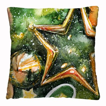 Подушка декоративная Звезда 40х40 см цвет зеленый хлопок
