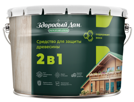 Антисептик Здоровый дом 2 в 1 декоративный орех 9 л