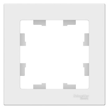 Рамка Schneider Electric AtlasDesign 1 пост, цвет белый, арт. ATN000101