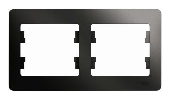 Рамка Schneider Electric Glossa 2 поста, цвет антрацит, арт. GSL000702