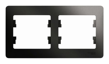 Рамка Schneider Electric Glossa 2 поста, цвет антрацит, арт. GSL000702