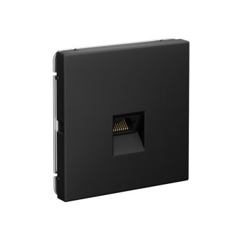 Розетка компьютерная встраиваемая Systeme Electric ARTGALLERY цвет карбон, арт. GAL001086