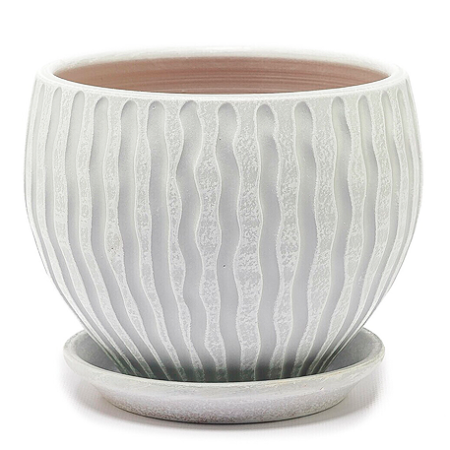 Горшок с поддоном Мане Классик 1,5л Ø13см серый