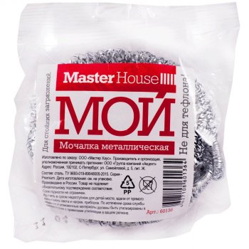 Мочалка металлическая Мой сетка 8х8х3 см 1 шт