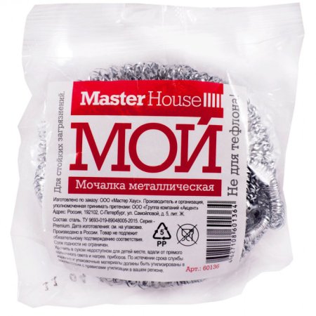 Мочалка металлическая Мой сетка 8х8х3 см 1 шт