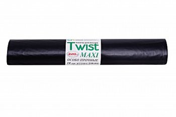 Пакеты для мусора Сибполимер TWIST MAX суперпрочные 220л 10шт 35мкм нет нет