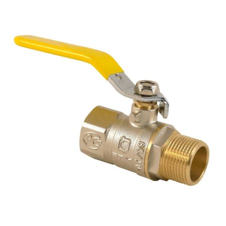 Кран шаровый ручка - рычаг RVC 1/2" красный ВН-НР латунь