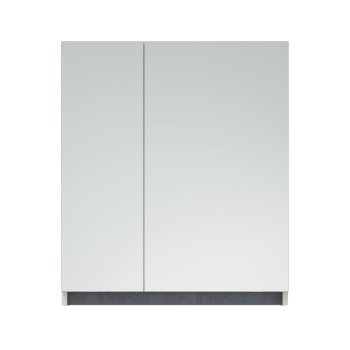 Шкаф-зеркало подвесной Сэнди 80х69х16см белый/графит