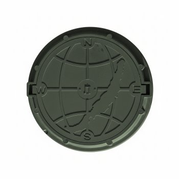 Люк канализационный тип Л 765/580/65/25 мм зеленый