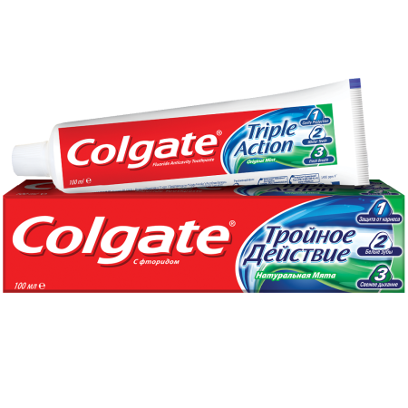 Паста зубная Colgate Тройное действие 100 мл Паста зубная Colgate Тройное действие 100 мл