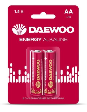 Батарейка щелочная DAEWOO ENERGY Alkaline AA 2шт/уп.