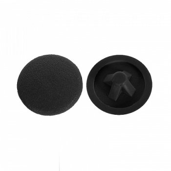 Заглушка-вставка декоративная сферическая 12,5мм черная 50 шт.