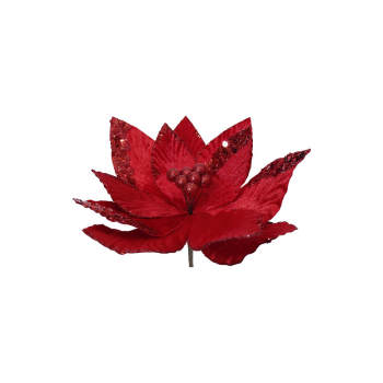 Цветок декоративный Кардинал 26см цвет красный